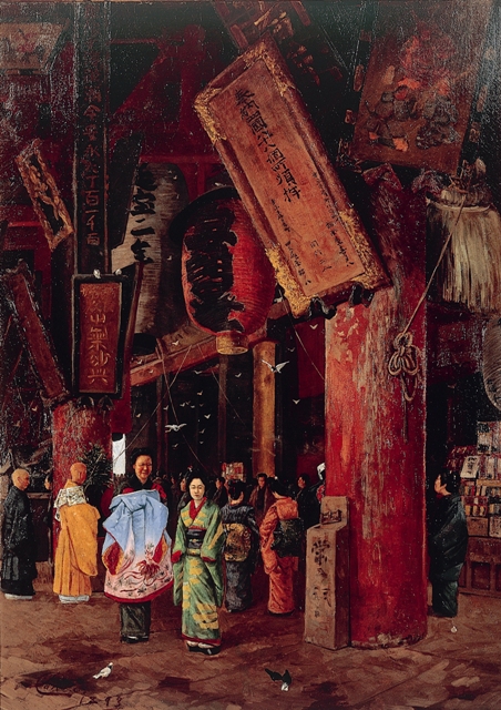 ANDO Chutaro 《Interior of a Japanese Temple》 1893