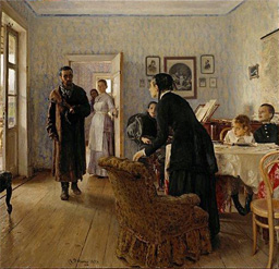 Ilya Repin, They Did Not Expect Him, 1884-1888, The State Tretyakov Gallery