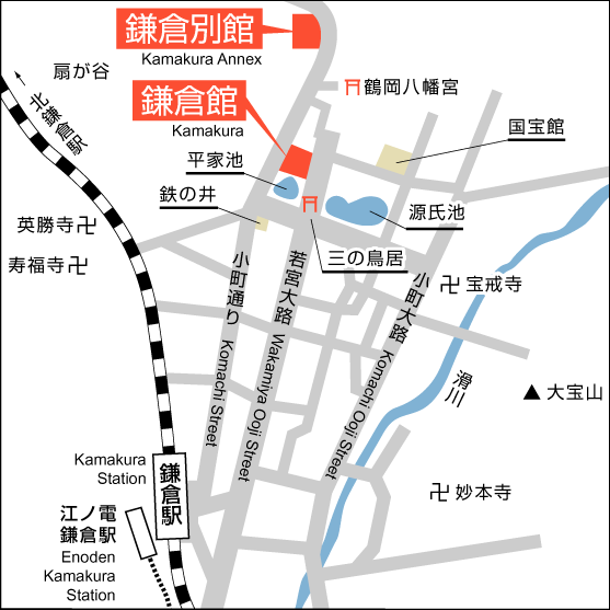 鎌倉駅からの詳細地図