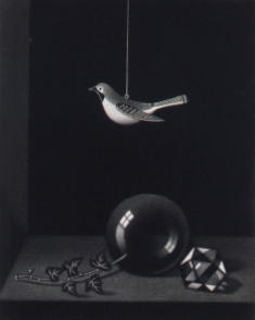 長谷川潔《玻璃球のある静物》1963年