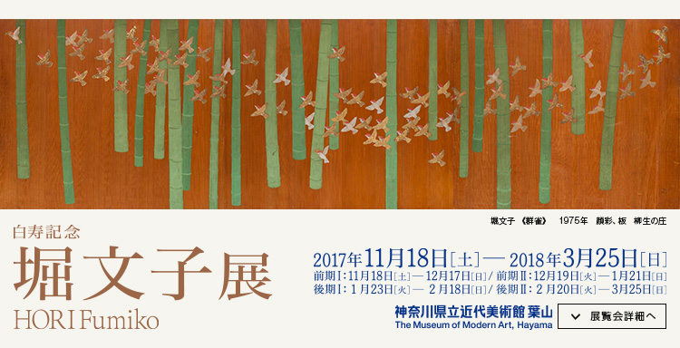 白寿記念　堀文子展　会期は2017年11月18日（土曜）から2018年3月25日（日曜）まで　展覧会詳細へ
