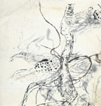 靉光《鷲と駝鳥》