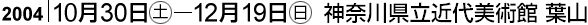2004年10月30日から12月19日　神奈川県立近代美術館　葉山