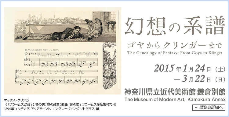 幻想の系譜 ゴヤからクリンガーまで 会期は2015年1月24日(土曜)から2015年3月22日(日曜)まで 展覧会内容詳細はこちら