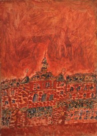 小野元衛《市街風景》1943年　個人蔵