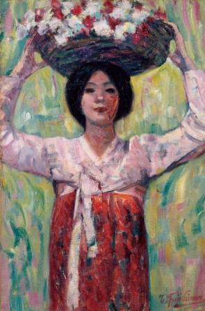 FUJISHIMA Takeji, Flower Basket, 1913, The National Museum of Modern Art, Kyoto