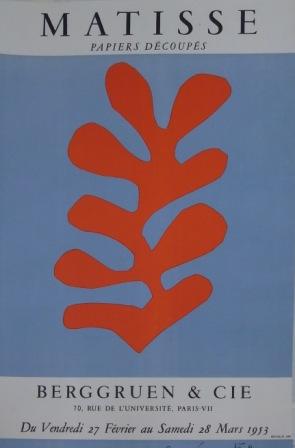アンリ・マティス 「マティス切り絵展」、パリ、ベルグリュアン画廊 1953年 個人蔵 アンリ・マティス 「マティス切り絵展」、パリ、ベルグリュアン画廊 1953年 個人蔵