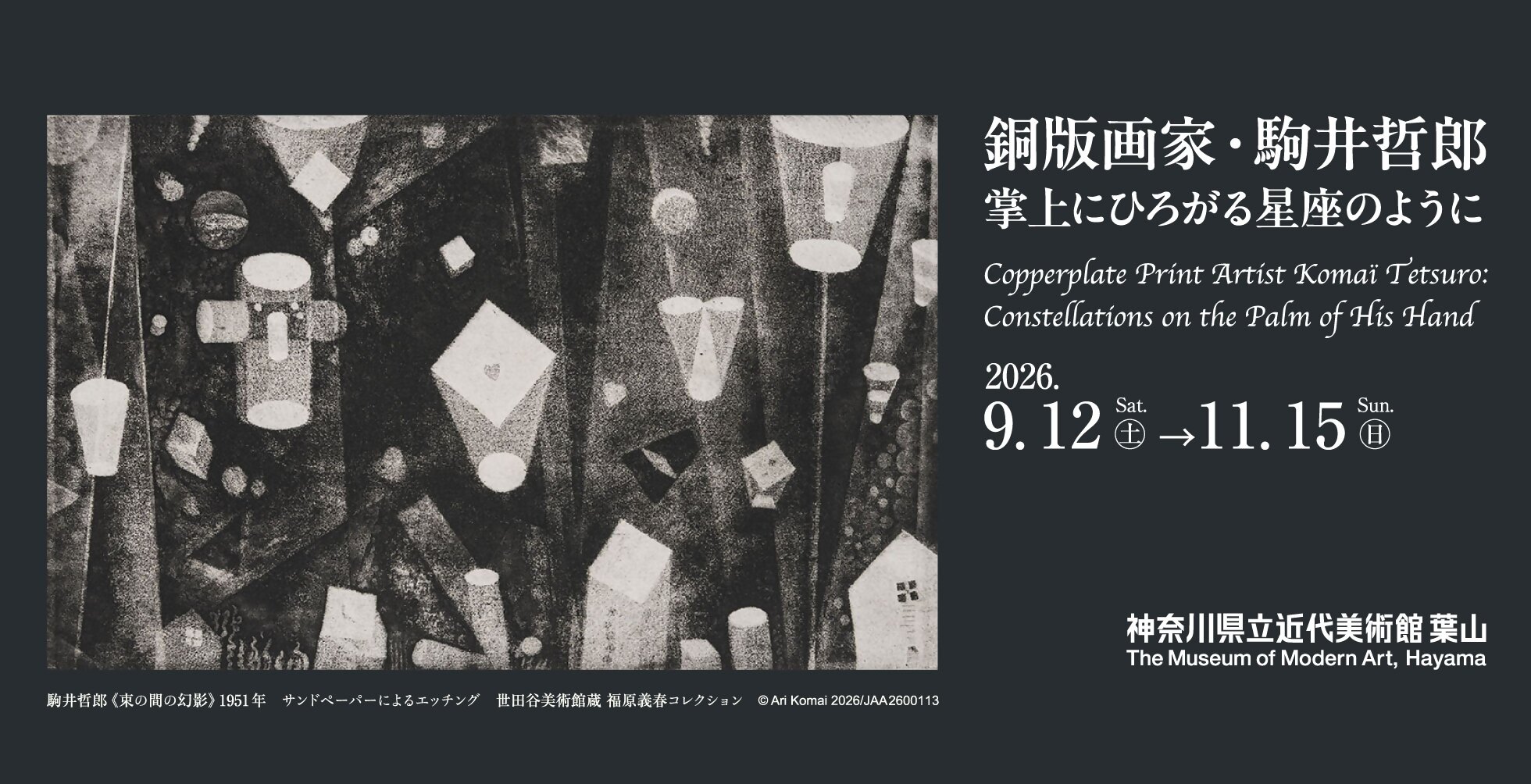 銅版画家・駒井哲郎　掌上にひろがる星座のように